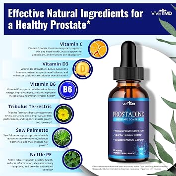 VIVE MD Prostadine Drops for Prostate Health, Bladder Urinating Issues - Prostadine Official Drop Formula - Extra Strength with Pomegranate, Prostadine Reviews (Package of 5)