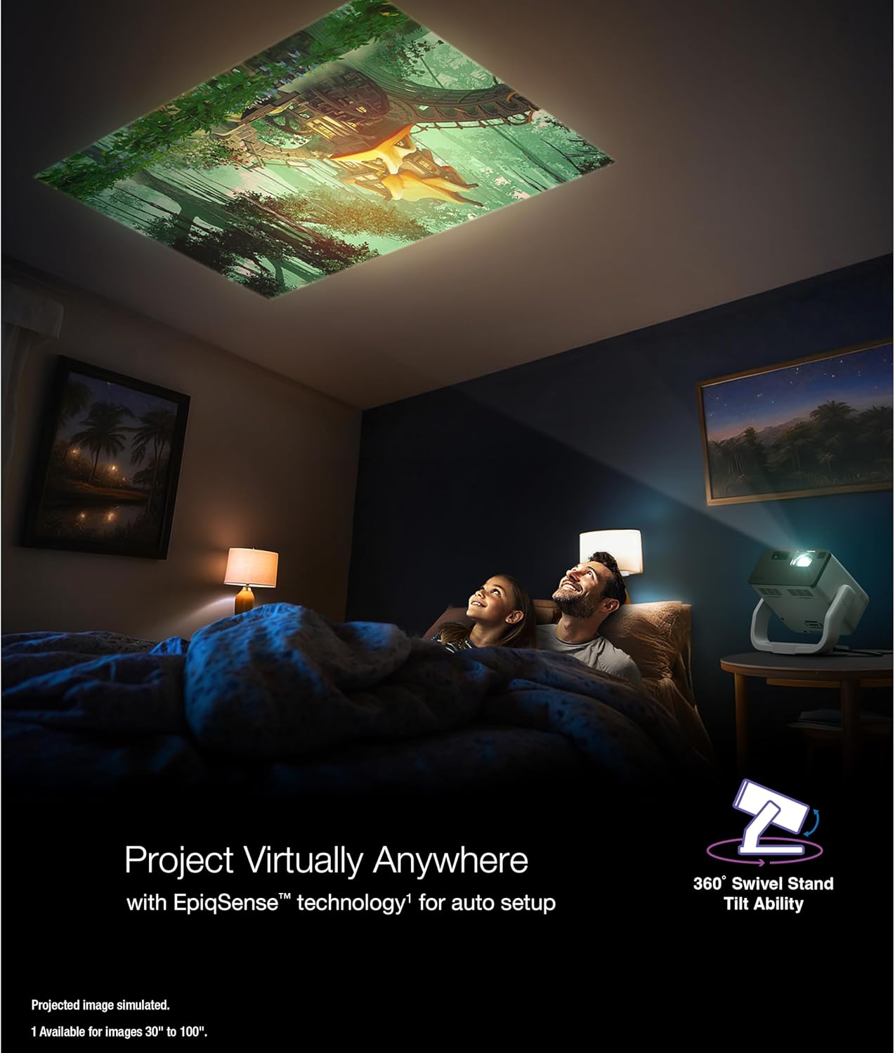 Projetor Epson EpiqVision® Laser Smart EF22 – Preto Ônix Full HD Wi-Fi Streaming