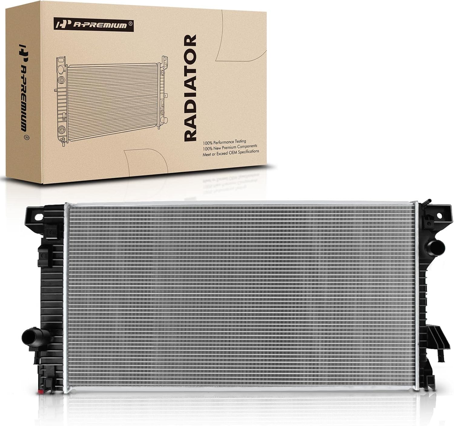 A-Premium Engine Coolant Radiator Assembly with Transmission Oil Cooler Compatible with Ford F-150 2015 2016 2017 2018 2019 2020, Automatic Transmission, Replace# FO3010334