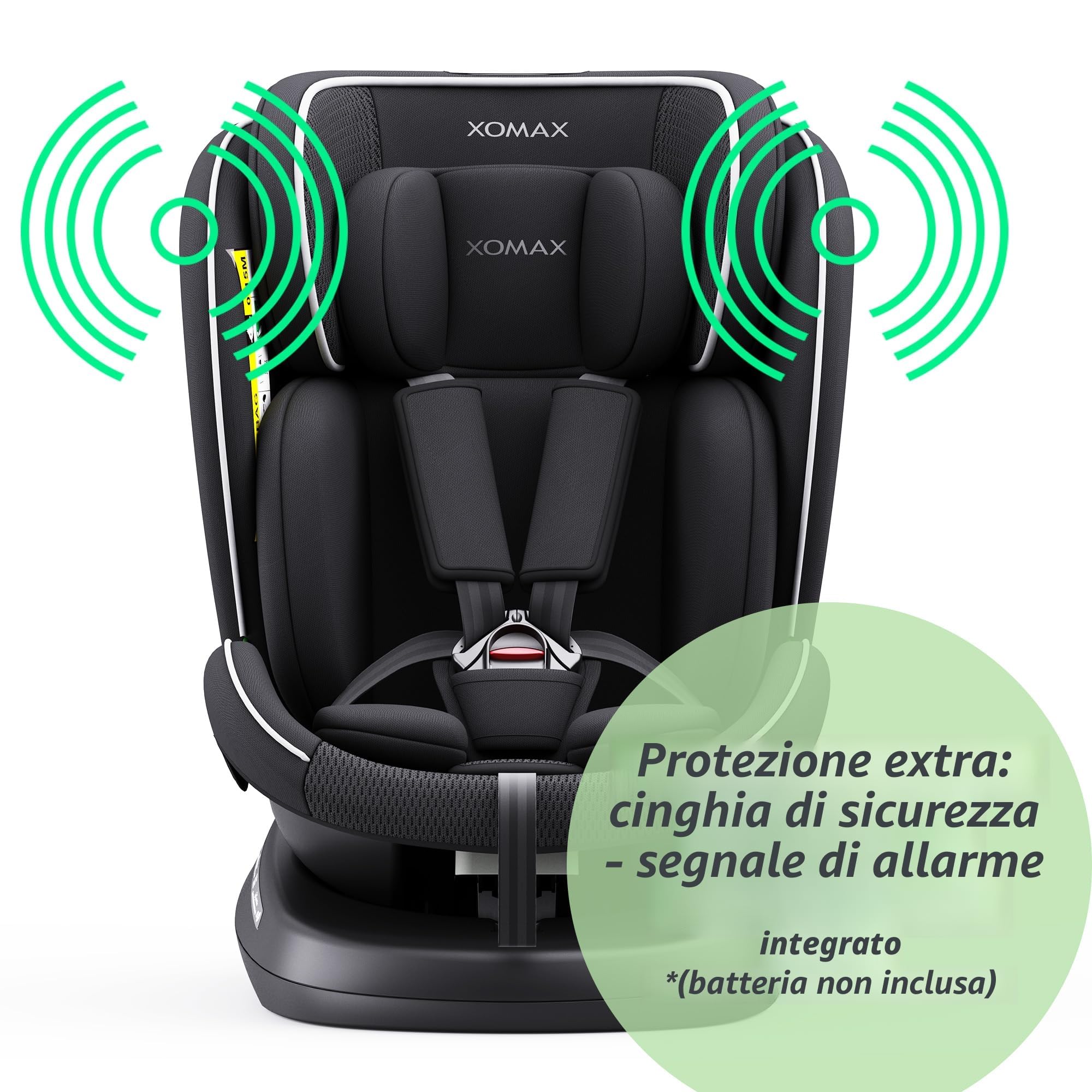 XOMAX 946i Seggiolino con ISOFlX I 0-36 kg, 0-12 anni, gruppo 0/1/2/3 I Cintura a 5 punti e 3 punti I Rivestimento sfoderabile e lavabile I ECE R129