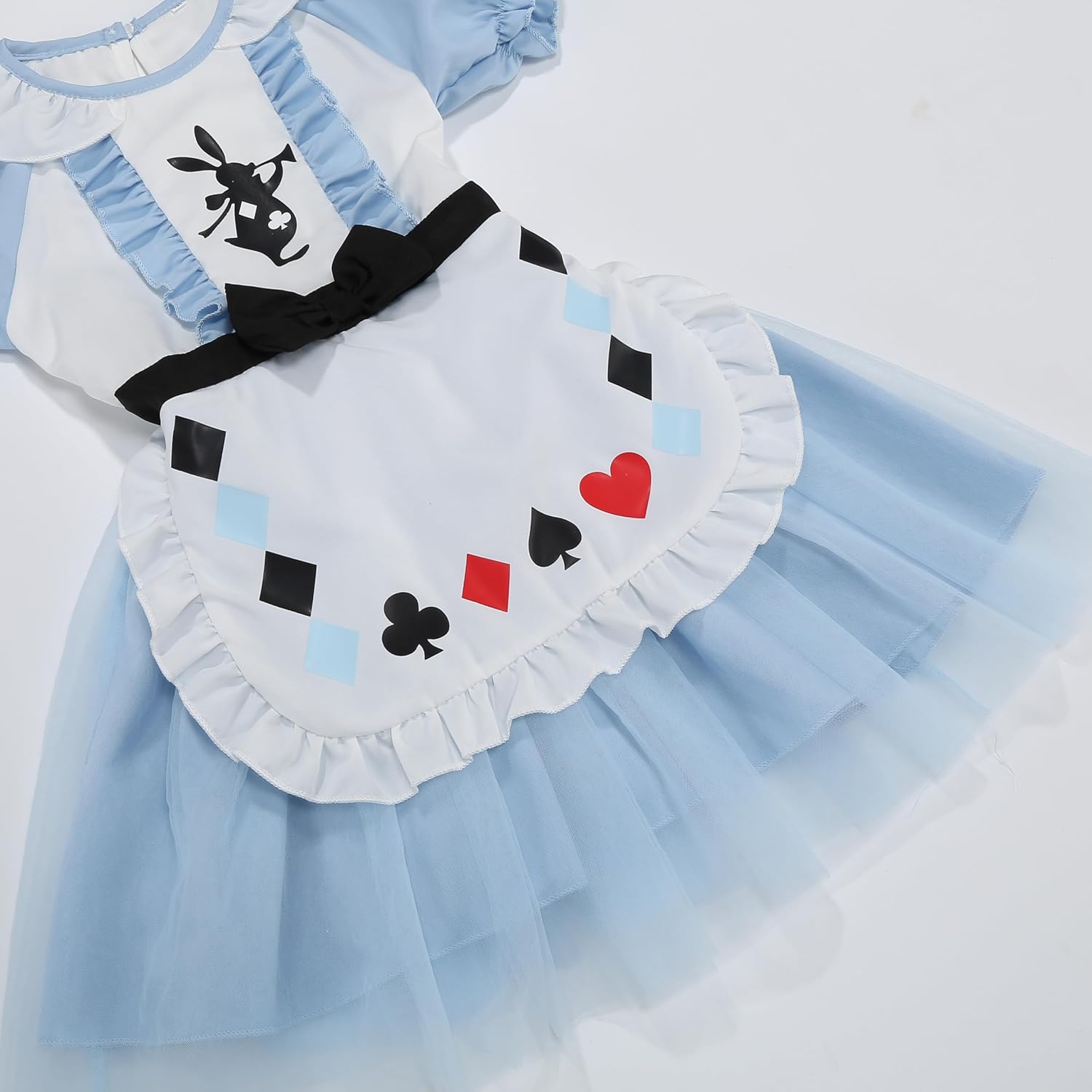 Princess Costume for Girls Halloween Dress with Headband and Stockings - Image 6