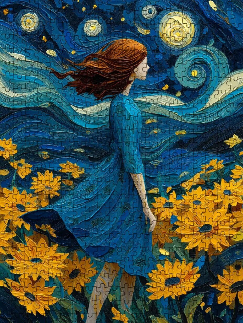 Puzzle 1000, Jigsaw Puzzle per Adulti, Fiume Stellare Girasole BLQSBGA6-488 | Puzzle Classici, Impossibile Difficile Sfidanti Puzzles, Puzzle Decorativo per La Famiglia, Come Regalo e Decorazione Pareti