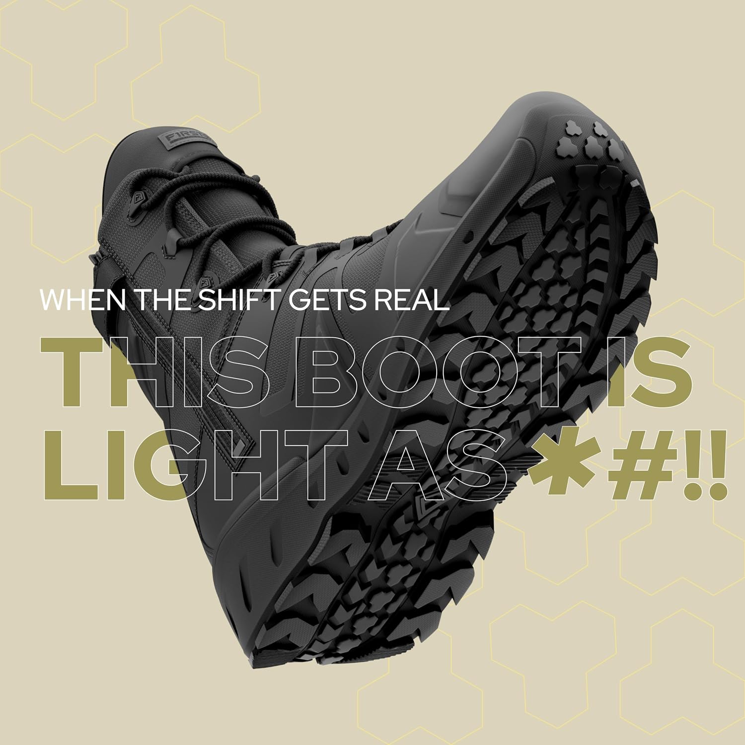 First Tactical Men's 8“ AERO-TAC Side-Zip Boot
