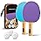 PRO-SPIN Ping Pong Paddles - High-Performance Set with Premium Table Tennis Rackets, 3-Star Ping Pong Balls, Compact Storage Case (2-Player Set, Purple/Blue)