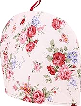 DOITOOL Flower Printing Tea Cozy Cotton Tea Cozy Vintage Tea Pot Cozy Tea Cozy Insulated Kettle Cover Teapot Cover Keep Warm Coffee Warmer for Kitchen Home Printed Tea Pot Cover Tea Cosy Covers
