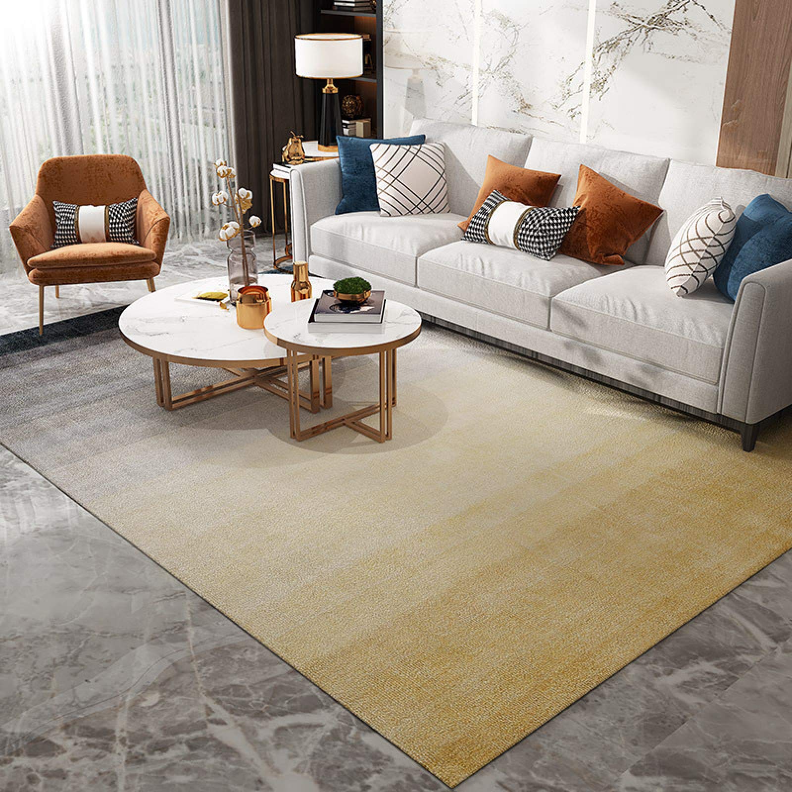 Tapis de style moderne gris clair pour salon cosy et chaleureux