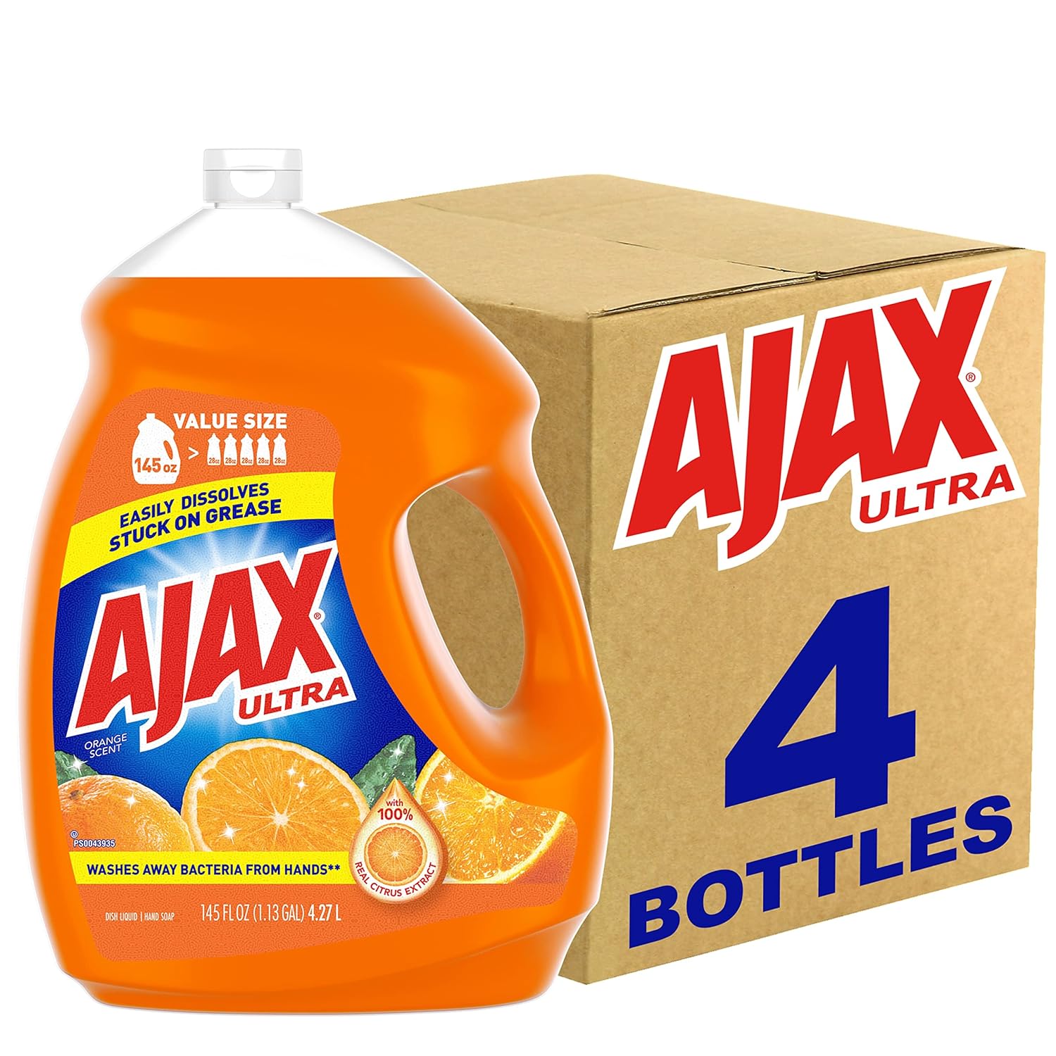 Ajax Ultra Triple Action Liquid Dish Soap, Orange Scent
