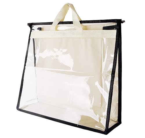 Vercord Clear PVC Handbag Dust-Free Cover Moistureproof Purse Storage Bag