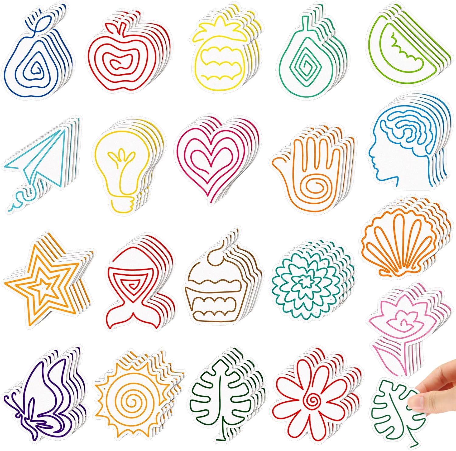 Crtiin 100 Pcs Sensory Strips Anxiety Calm Mindfulness Stickers Fidget Stress Breathing Sensory Sticker Different Textures Rough Tactile Tape for Mental Health Adults Desk Anxiety Relief(Novelty)