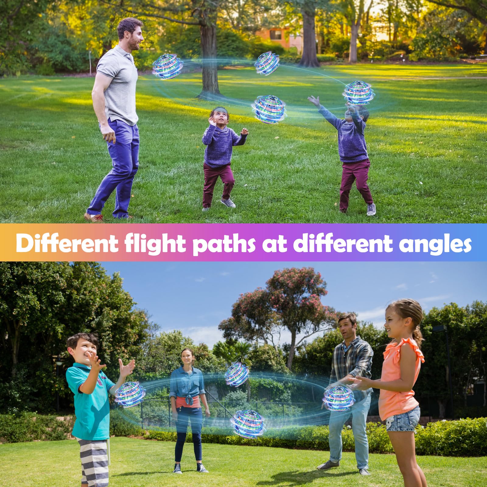 Flying Orb Ball Toys 2025, Cosmic Fly Ball Globe Boomerang,Galaxy Hover Balls Hand Drone Orbit Fidget Spinner, Cool Toy Gifts for 6 7 8 9 10+ Year Old Boys Girls Outdoor Toys (Blue) 4