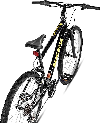 Miniatura 7 de HILAND - Bicicleta de montaña de 26 y 27 pulgadas, para hombre y mujer, con 18 velocidades, marco de acero de alta resistencia, freno en V,