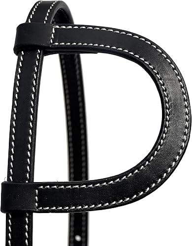 Miniatura 2 de Western Black Latigo One Ear Headstall