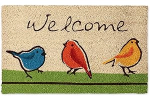 DII Natural Coir Doormat The Birds Design, 17x29 Inches