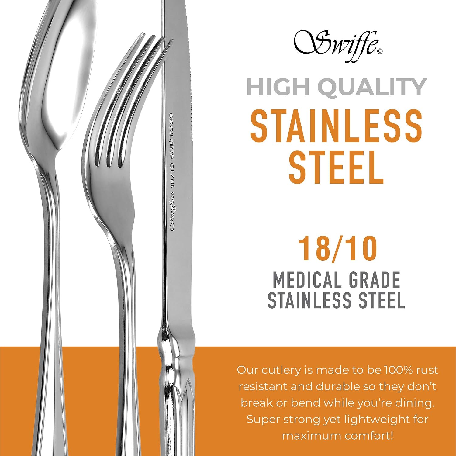 Product Deal 20 Piece 18/10 Stainless Steel Silverware Set - Multipurpose Flatware Utensils for Home Dining, Wedding, Restaurant, Party, Elegant Mirror Finish - Durable, Dishwasher Safe - Service for 4 - by Swiffe Top Brands 20 Piece 18/10 Stainless Steel Silverware Set - Multipurpose Flatware Utensils for Home Dining, Wedding, Restaurant, Party, Elegant Mirror Finish - Durable, Dishwasher Safe - Service for 4 - by Swiffe