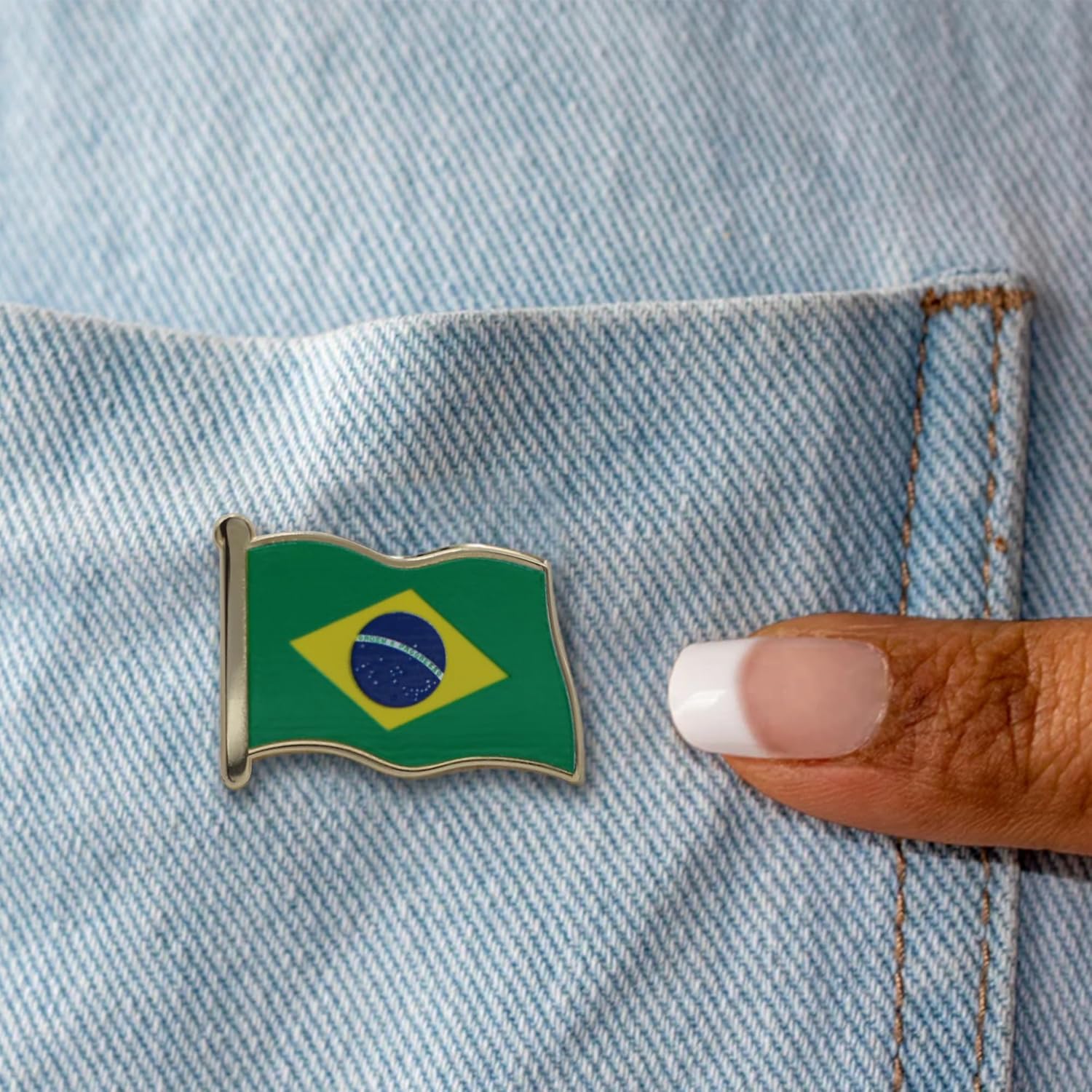 REAL SIC Premium Flag Lapel Pins - Brazil