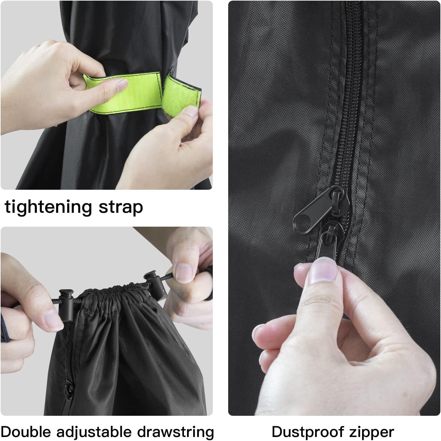 Upright Vacuum Cleaner Storage Bag 420D PVC Dustproof and Waterproof Cleaner Protective Black Cover