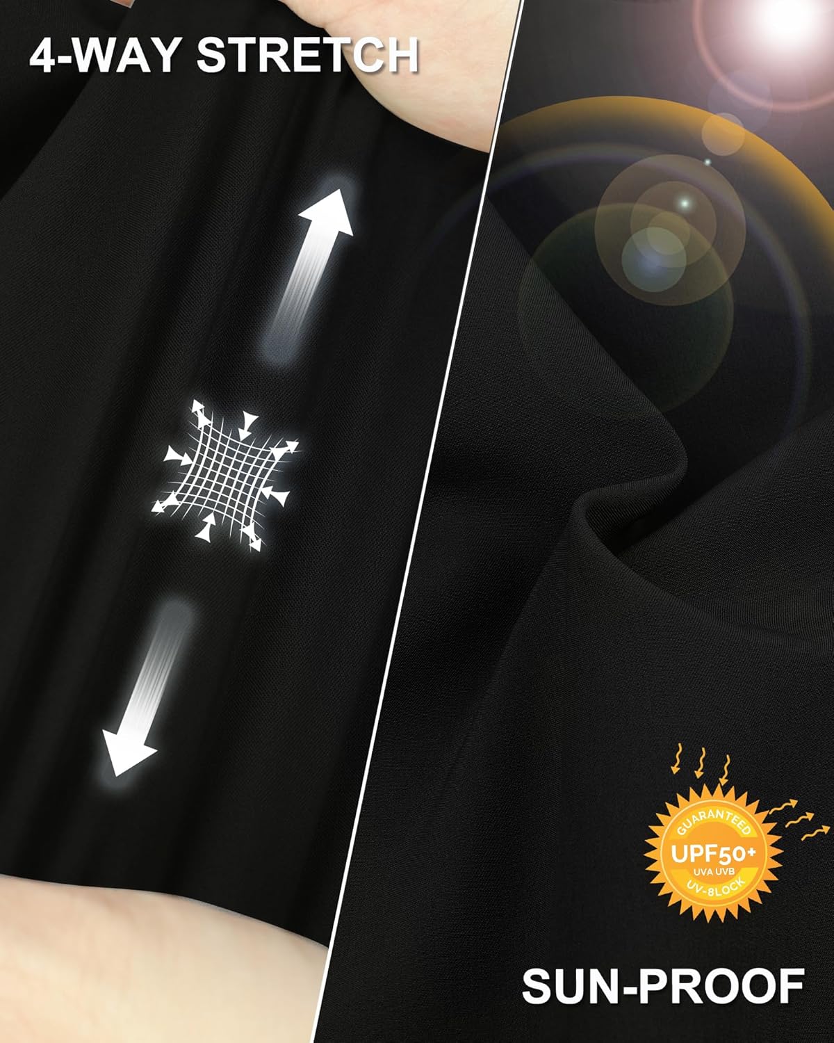 33,000ft Men's Golf Pants 30"/32" with 5 Pockets Stretch, Quick Dry Lightweight, UPF 50+ Work Dress Pants