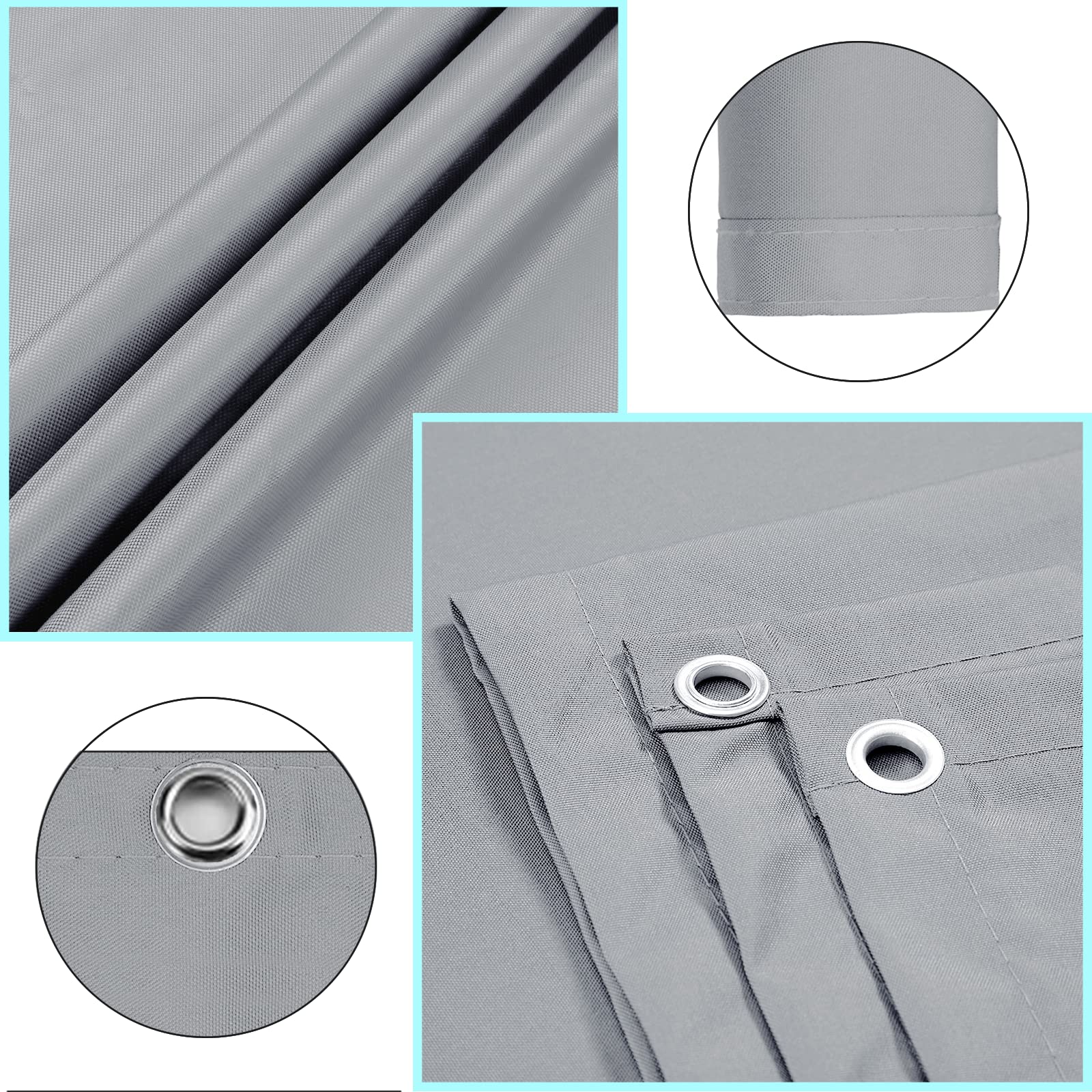 Telo per la privacy per balcone 135 x 200 cm opaco impermeabile antivento protezione UV grigio chiaro