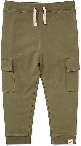 Burts Bees Baby Pantalones deportivos de punto para bebé 100 algodón orgánico Hierba de rizo francés 18 Months
