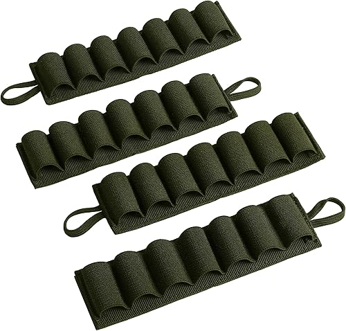 Miniatura 12 de Paquete de 4 soportes para cartuchos de escopeta de 7 rondas o bandolera táctica para cartuchos de escopeta de 60 rondas calibre 12/20 ajustable