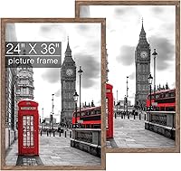 Vista 27 de Golden State Art, Portarretratos de 11 x 14 pulgadas, estilo de grano de madera campestre, moldeado amplio, ganchos traseros para exhibición