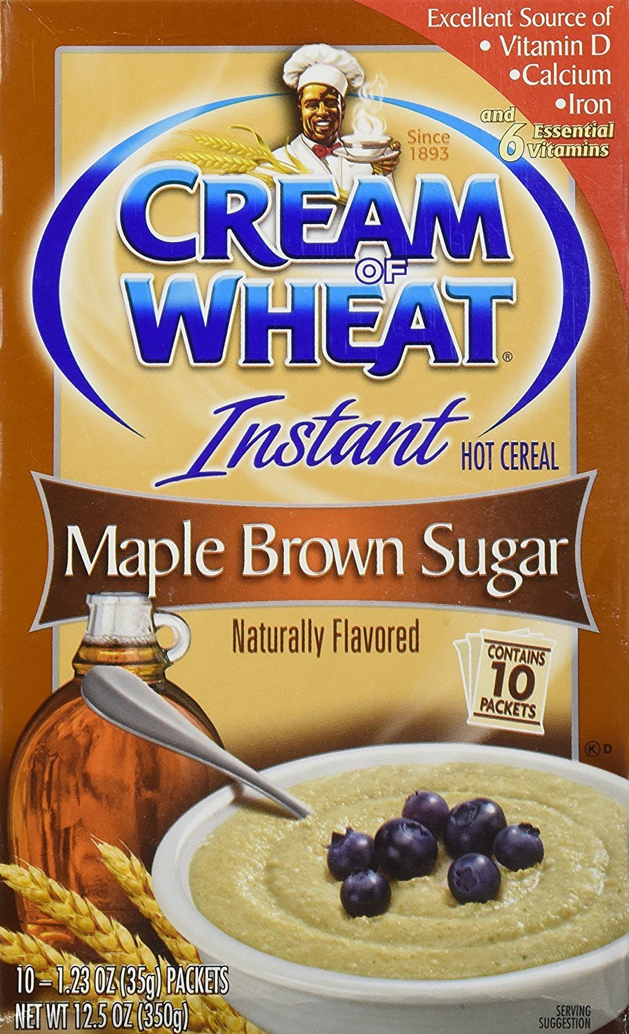 Cream of Wheat Maple Brown Sugar Instant Hot Cereal, 10 (1.23 Ounce per pack) (pack of 3)