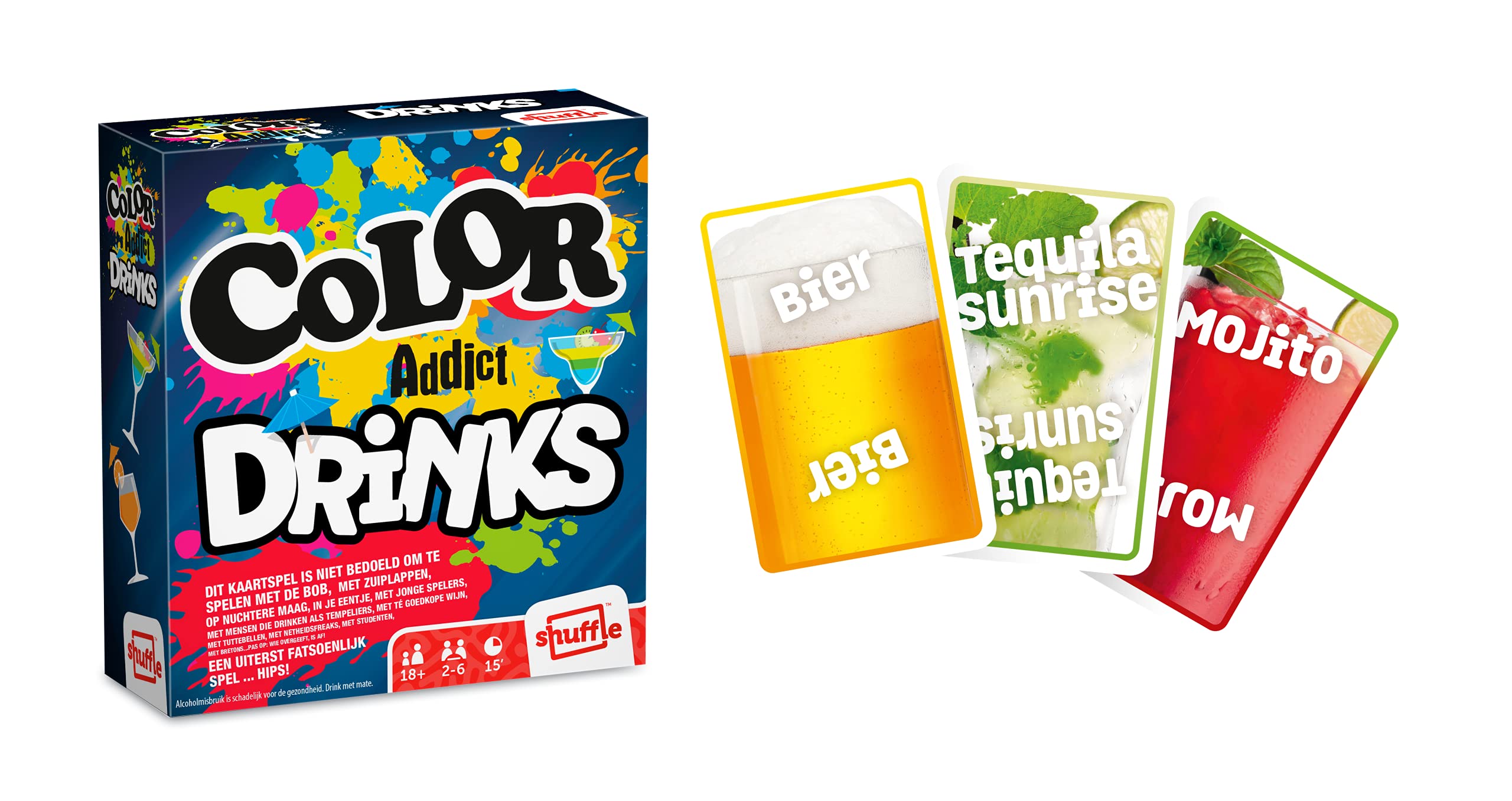 Color Addict Kartenspiel (französische Version) – Schnelles Reaktionsspiel Für 2-6 Spieler