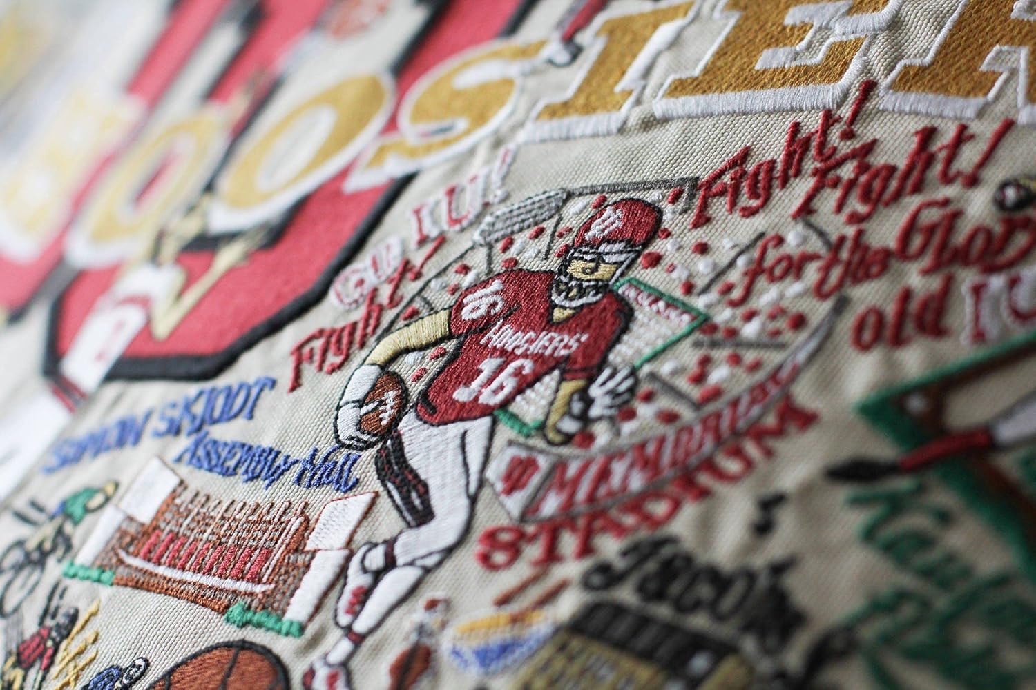 Catstudio Indiana University Collegiate Embroidered Decorative Throw Pillow