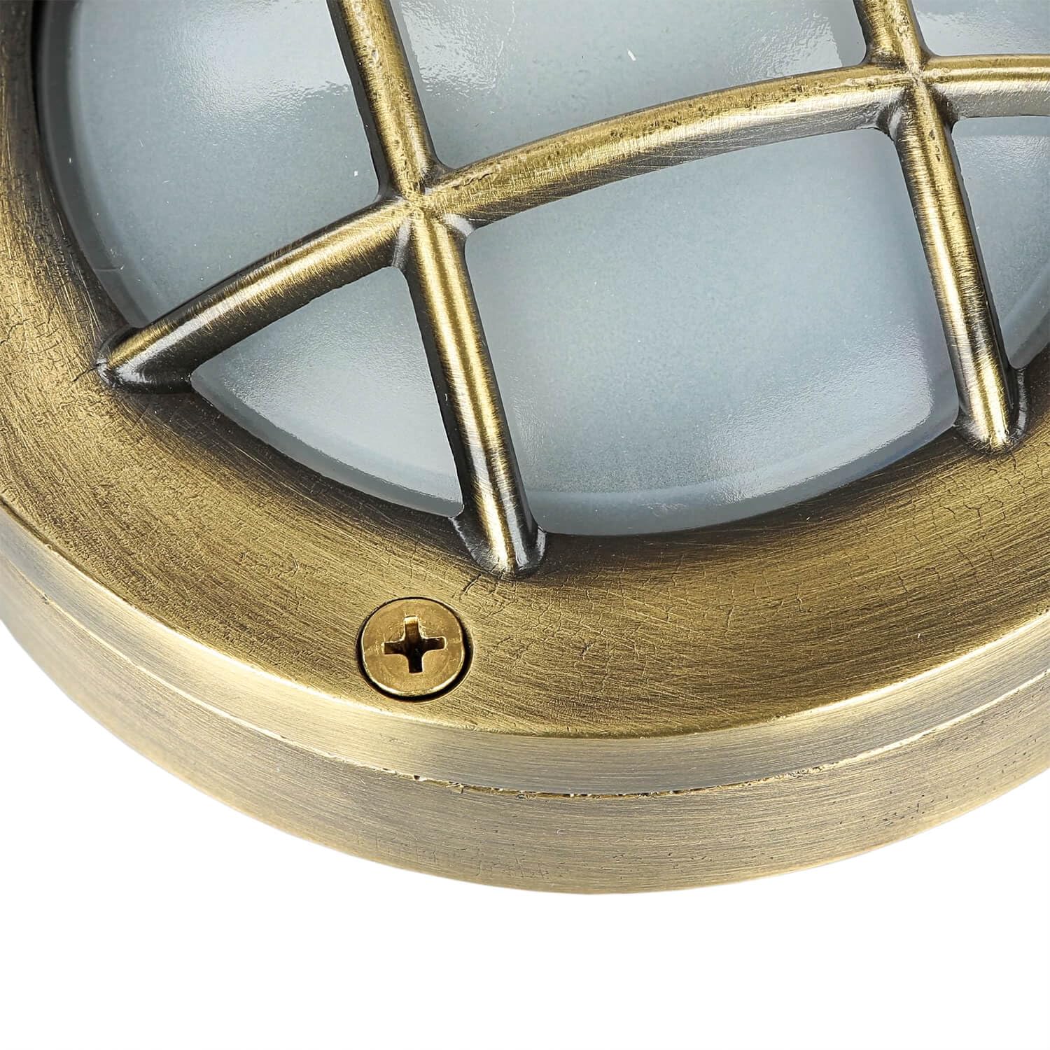 Licht-Erlebnisse Lampada Da Parete Ottone – Stile Oblò Marittimo, IP64, Antiruggine, Per Esterni - 3