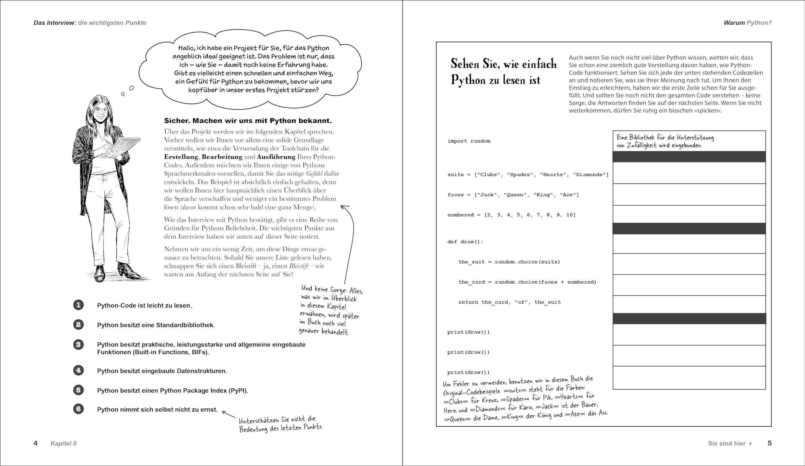 Python von Kopf bis Fuß: Grundlagen und Praxis der Python-Programmierung