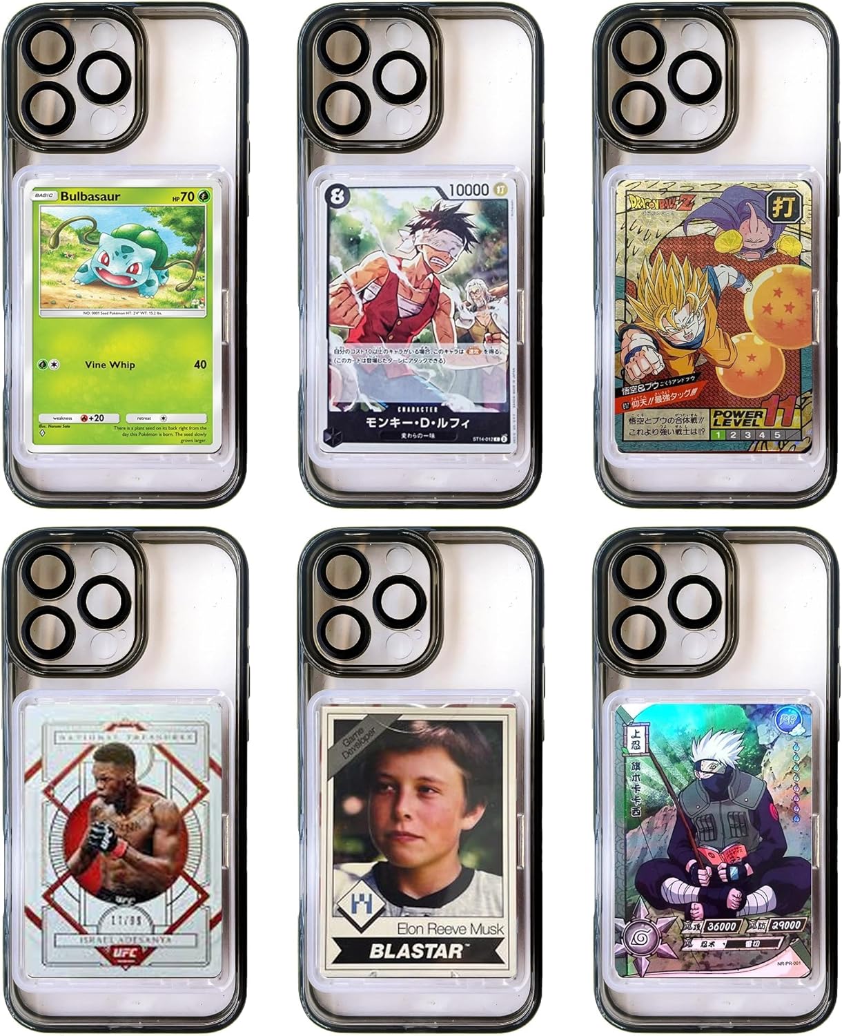 Trading Card and Photo Phone Case Display for iPhone | Compatible with All TCG, Trading Cards, Sports, One Piece, Magic The Gathering & More (Black, iPhone 17 Pro)