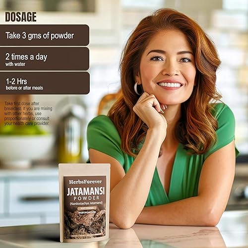 Miniatura 4 de Jatamansi Powder - Nardostachys Jatamansi - Hierba para aliviar el estrés - Actúa como un tónico cerebral - Ayuda a mejorar la memoria - Sin OMG,