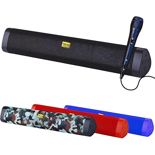 WOOS Tri Fusion Soundbar Bluetooth 50 FM Radio Wired Mic Au