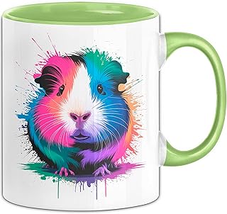 Buntes Meerschweinchen Tierliebhaber Tasse Geschenk Lustige Geschenkidee Spruch (Grün) product image