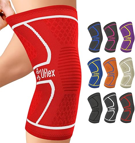 Miniatura 16 de UFlex Athletics Rodillera de compresión para rodillas para mujeres y hombres - Rodillera de soporte para deportes, correr, levantamiento de pesas