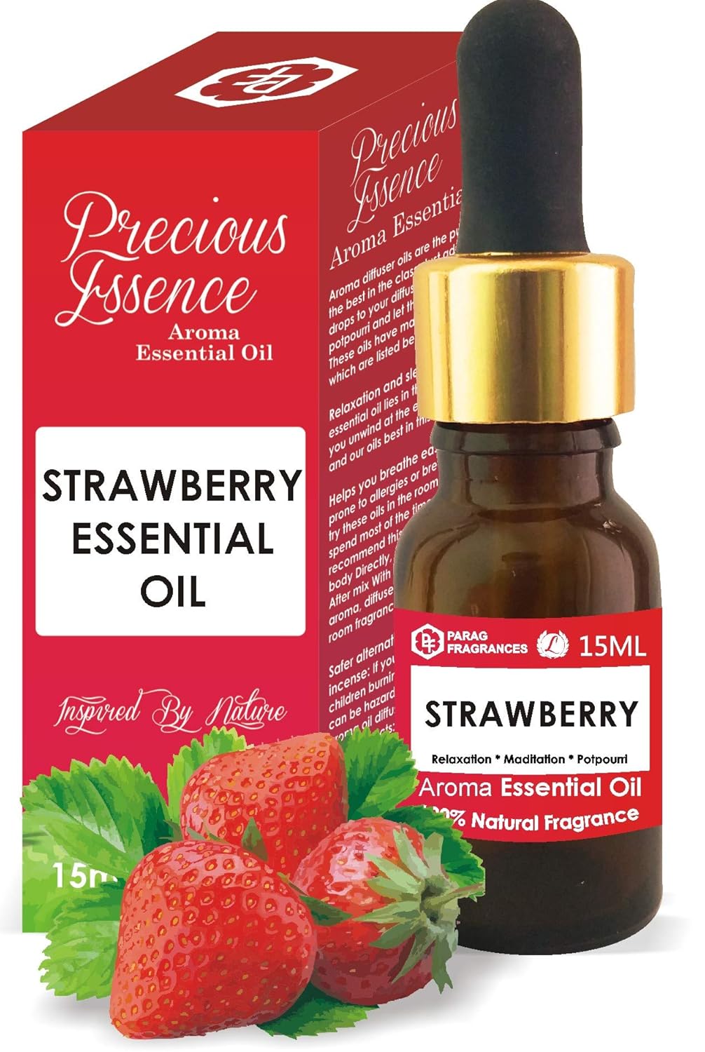 Parag Fragrances Strawberry Essential Oil 15ml (Undiluted, Pure