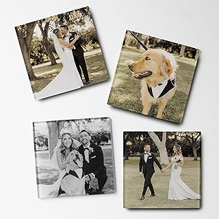 Custom Image Coaster Glass Print with Your Photos Personalized Photo Col...