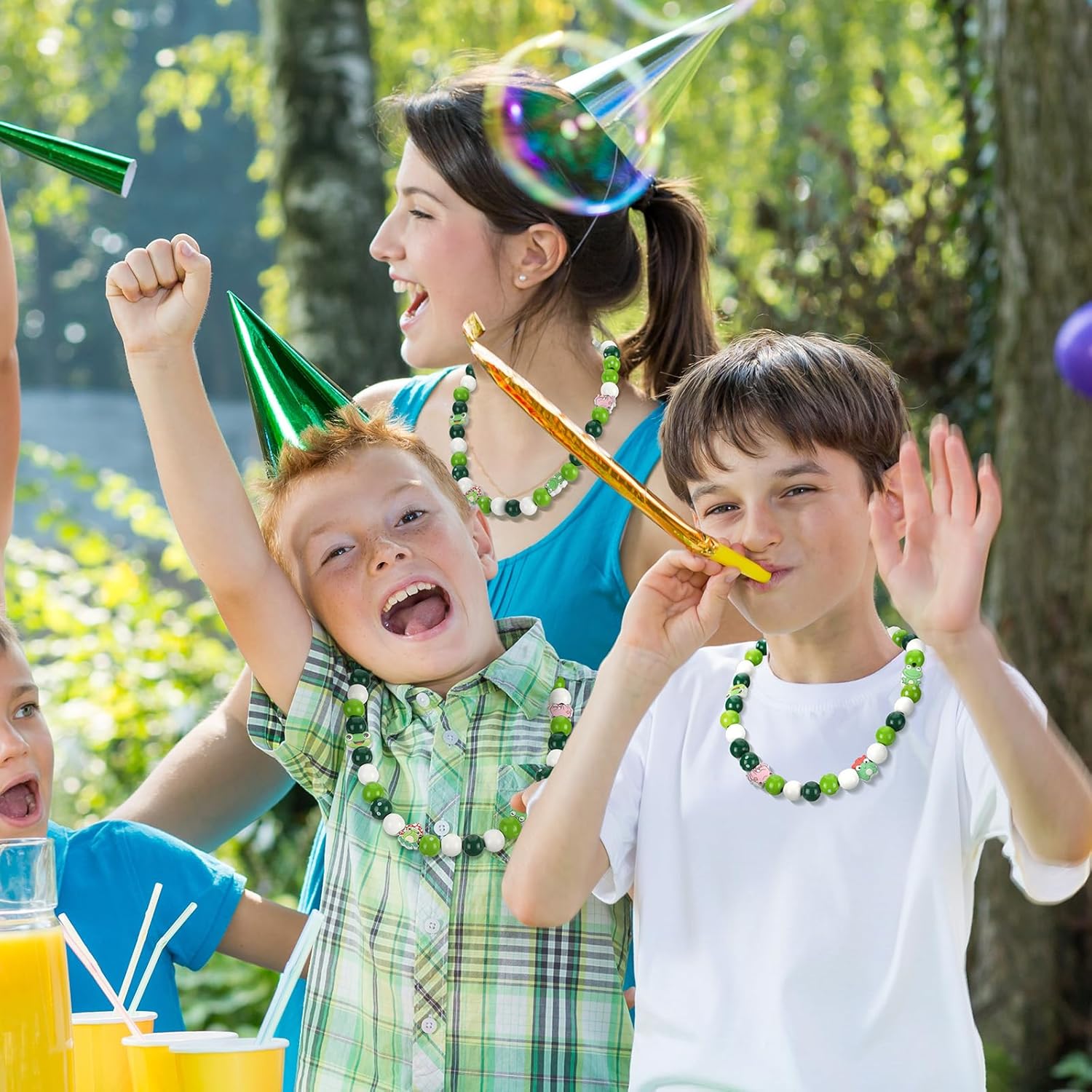 Ripeng 200 Pcs Summer Frog Wooden Beads Cute Animal Wood Beads Green Frog Shaped Bead for DIY Crafts Garlands Home Decorations Key Chains Macrame Crafts Bracelet Jewelry Making - Image 5