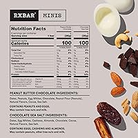 Vista 2 de RXBAR Minis Barra de proteínas, paquete variado, 2 sabores, caja de 7.36 onzas (8 unidades)