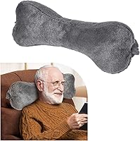 Vista 11 de Almohada para la cabeza para silla reclinable, para sofá, almohada para el cuello reclinable, almohada para el cuello de sofá (marrón)