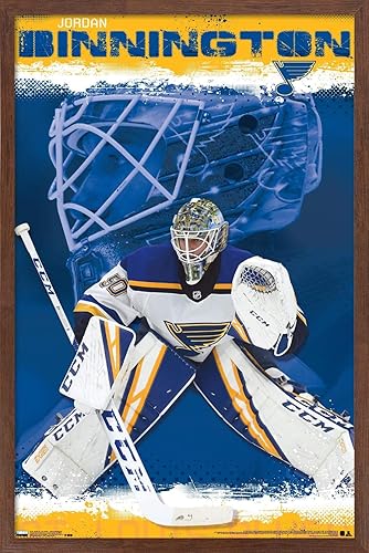 Miniatura 14 de Trends International NHL St. Louis Blues - Póster de pared de Jordan Binnington 19, 22.375 x 34 pulgadas, versión sin marco