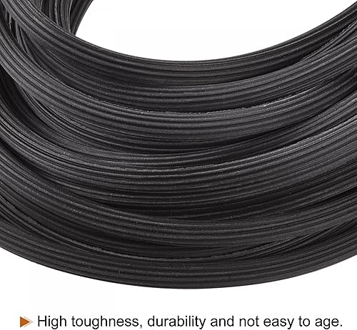 Miniatura 4 de uxcell Estriado de pantalla, 39.4 ft39.37 pies de longitud de PVC Sellado Retenedor de pantalla de ventana, 0.138 in OD Negro