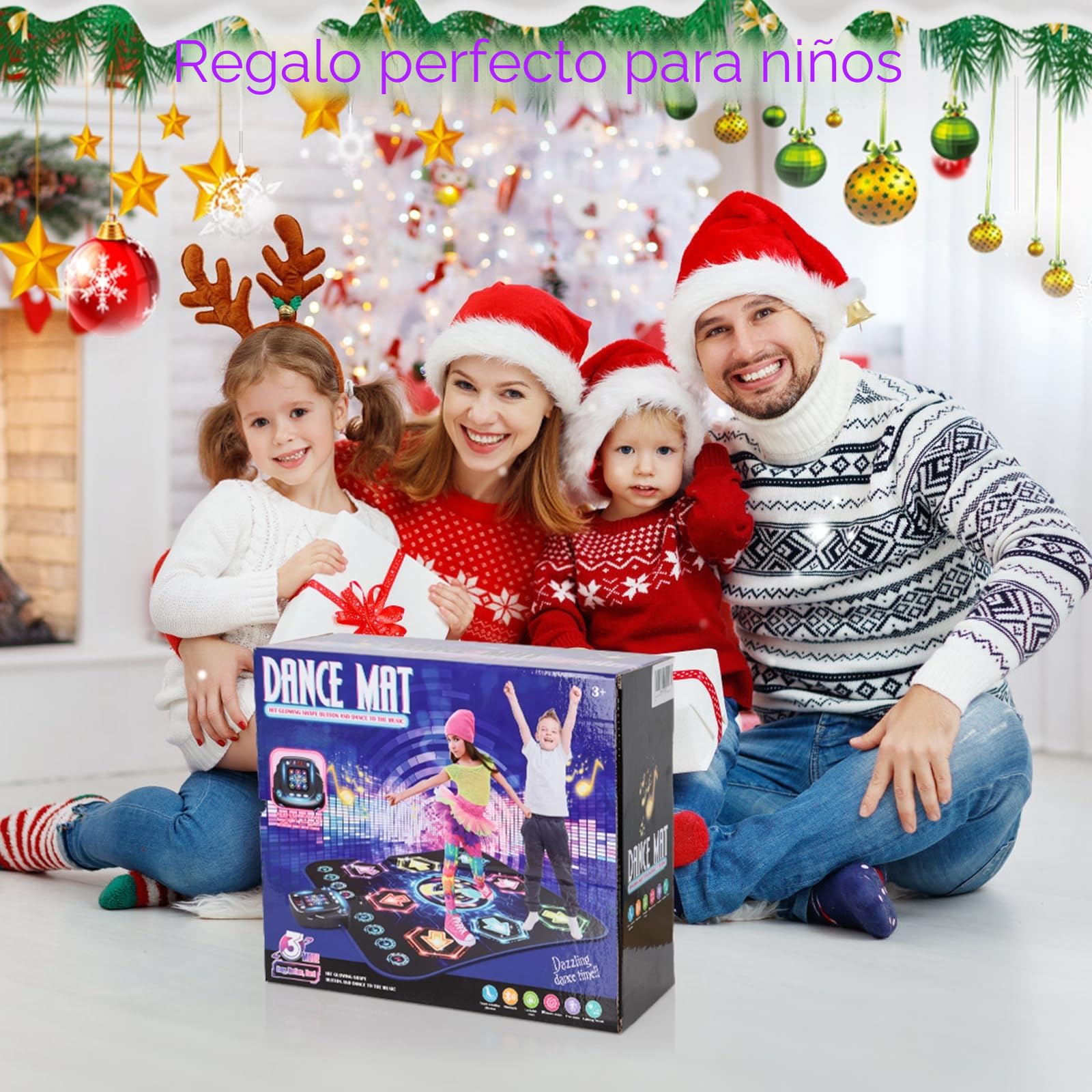 2026 Nueva Alfombra de Baile para Niños,Alfombra de Baile Electrónica con 8 Botones Luminosos y Batería Led,Bluetooth Inalámbrico y 27 Niveles de Juego,¡un Gran Regalo de Cumpleaños para Niñas y Niños