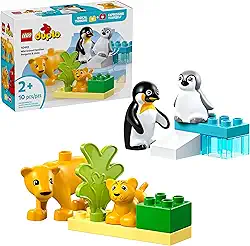 LEGO DUPLO Town Famílias de Animais Selvagens: Pinguins e Leões 10442