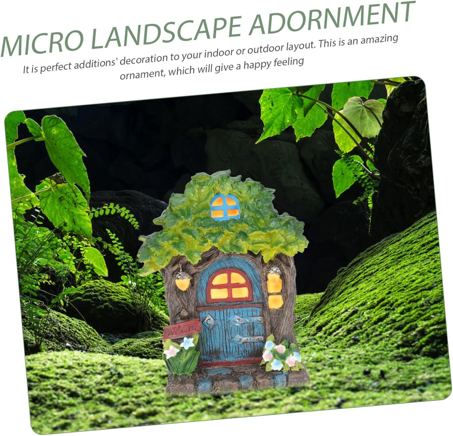 Fairy Door Resin Miniature Garden Decor for Fairy Garden Cottage Decor Resin Door Ornament