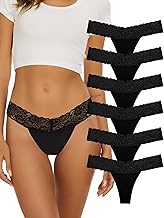 Sunm Boutique Women's Cotton Lace Thong Low Waist Lace Thongs Ice Silk Lace Underwear Comfortable Underwear