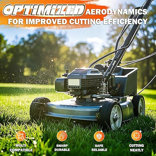 Miniatura 6 de ILONPA Juego de cuchillas para cortacéspedes MTD Cub Cadet Troy-Bilt 742-0677B 7420677 942-0677 942-0677 942-0677A RZT54 RZT