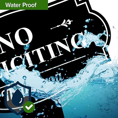 Miniatura 8 de My Sign Center - Letrero de "No Soliciting Yard" para casa, 13 x 13 pulgadas, estacas integradas de alta resistencia, compuesto de aluminio libre de