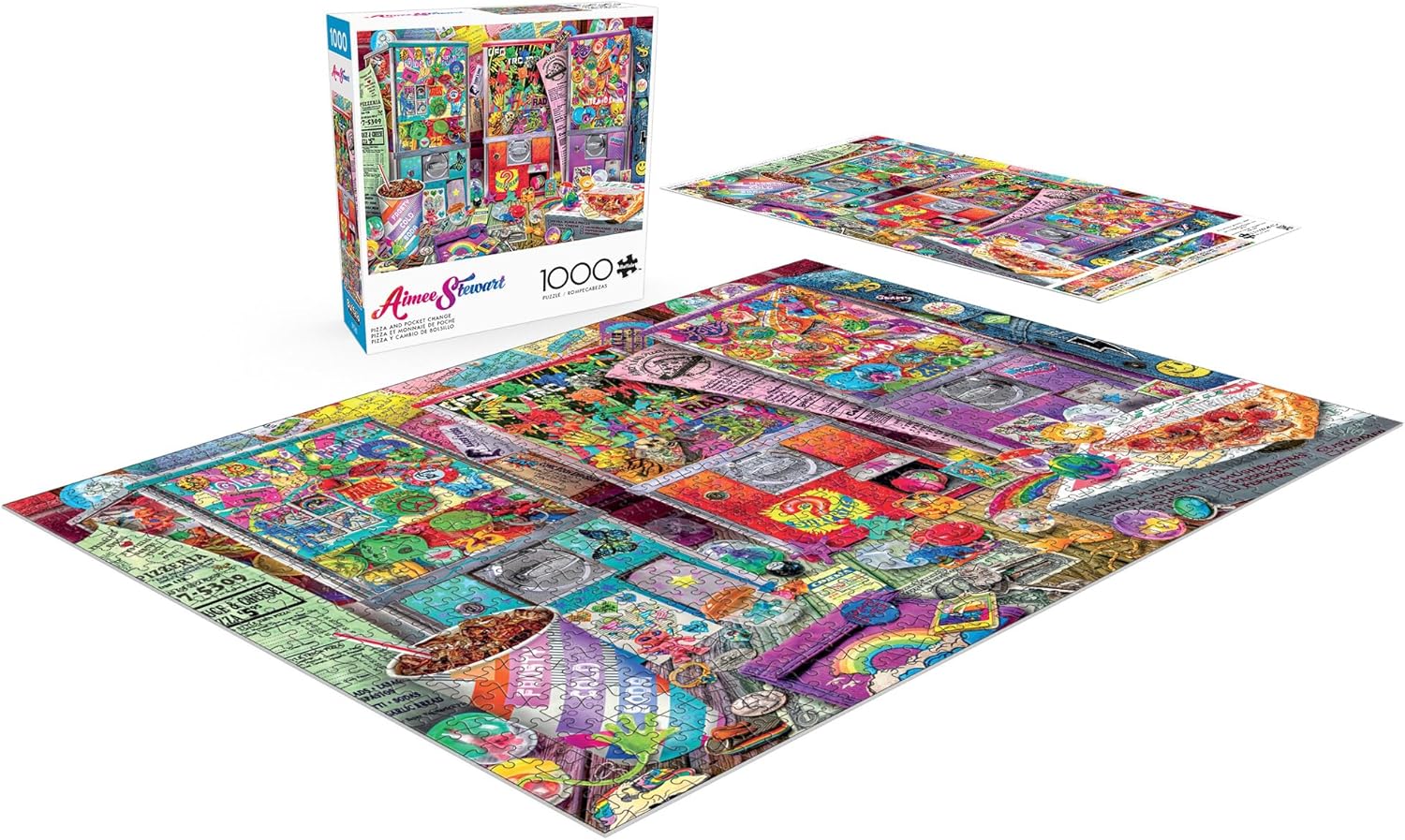 Buffalo Games - Aimee Stewart - Pizza and Pocket Change - 1000 Piece Jigsaw Puzzle for Adults -Challenging Puzzle Perfect for Game Nights - Finished Size is 26.75 x 19.75