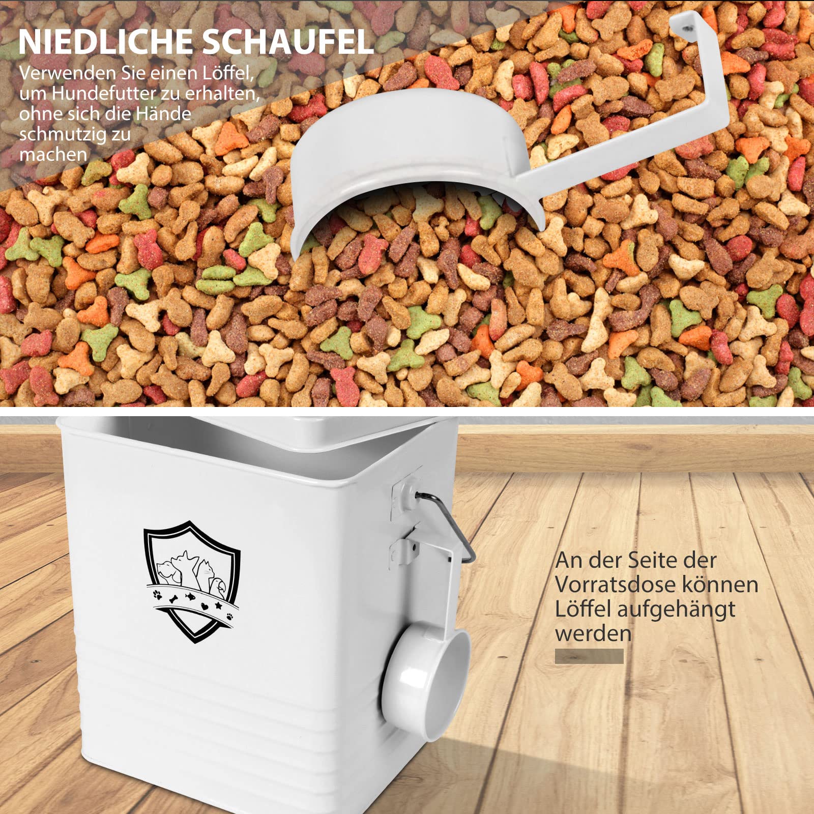 Contenitori Per Cibo Per Animali 3 Pezzi - Barattoli Metallici Con Coperchio Sigillato - Foto 3